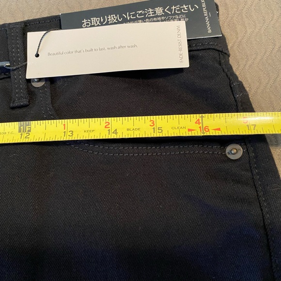 🆕 Banana Republic high rise skinny 32/14 black denim NWT gorgeous! 👀 jeans - Picture 6 of 12